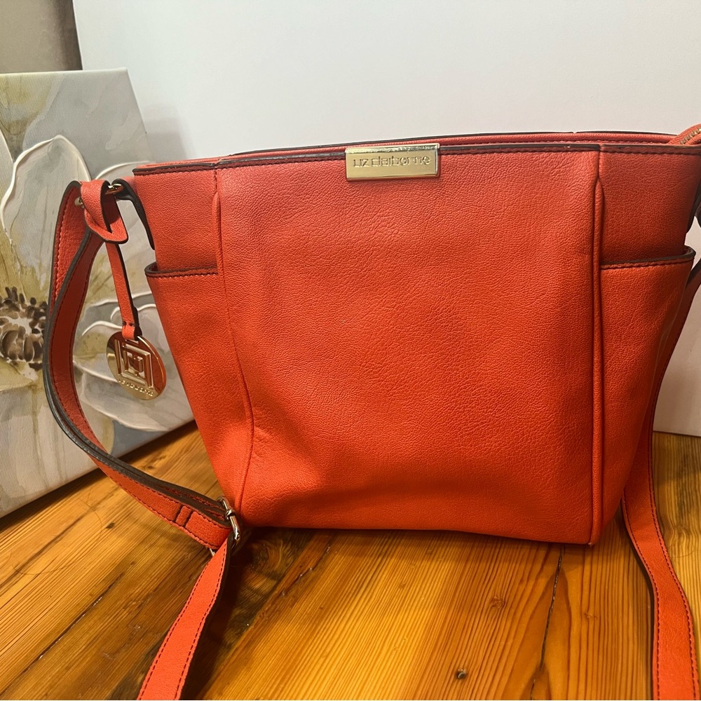 Liz Claiborne Orange Crossbody Bag with Adjustable Strap - Picture 7 of 10